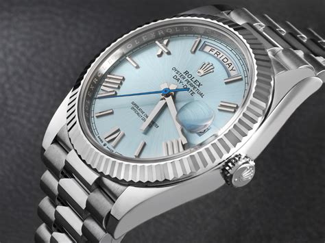 rolex platinum day date fluted bezel|Rolex datejust 41mm diamond dial.